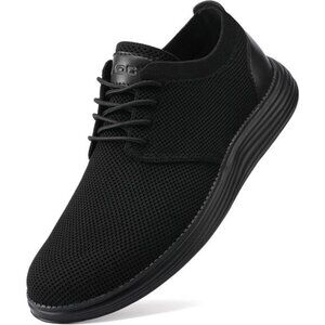 ⚡VILOCY Men's All Black Fashion Business Comfortable Breathable Dress Sneaker